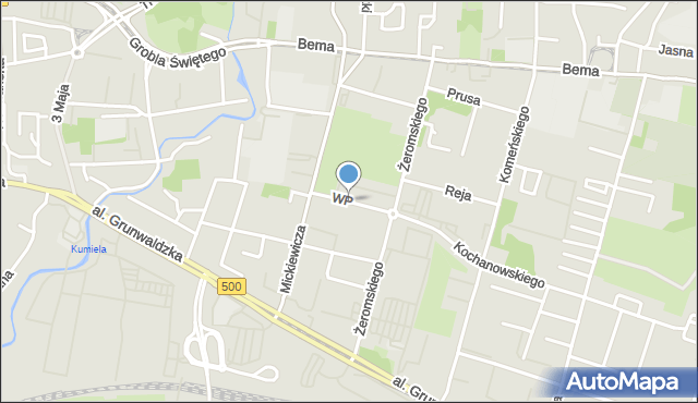 Elbląg, Wojska Polskiego, mapa Elbląga