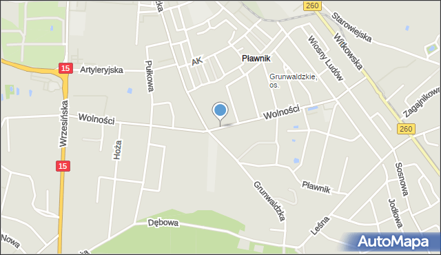 Gniezno, Wolności, mapa Gniezna