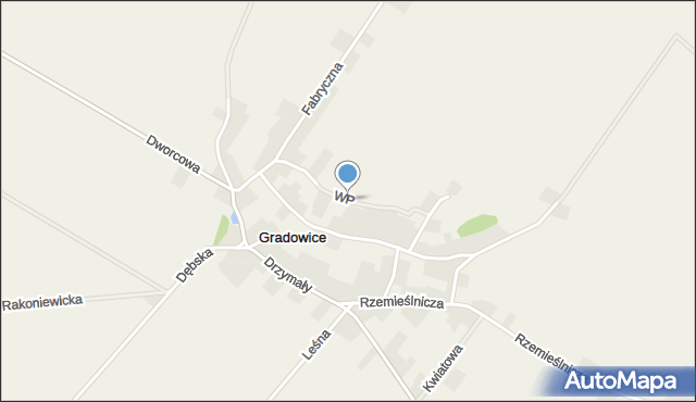 Gradowice, Wojska Polskiego, mapa Gradowice