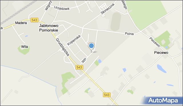 Jabłonowo Pomorskie, Wojska Polskiego, mapa Jabłonowo Pomorskie