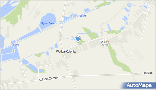 Janinów gmina Chmielnik, Wolica-Kolonia, mapa Janinów gmina Chmielnik