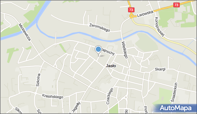 Jasło, Wojdyły Mariana, mapa Jasła