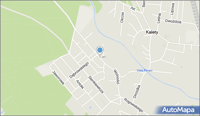 Kalety powiat tarnogórski, Wolności, mapa Kalety powiat tarnogórski