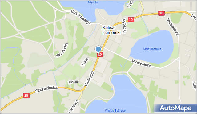 Kalisz Pomorski, Wolności, mapa Kalisz Pomorski