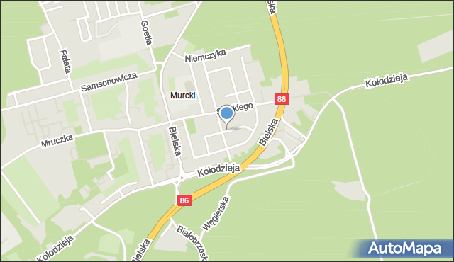 Katowice, Woszczerowicza Jacka, mapa Katowic
