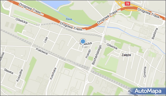 Katowice, Wolskiego Michała, mapa Katowic
