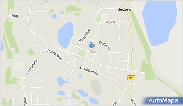 Kleczew, Wodna, mapa Kleczew