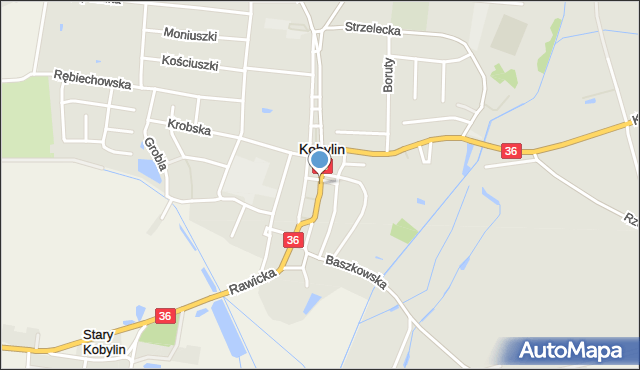 Kobylin powiat krotoszyński, Wolności, mapa Kobylin powiat krotoszyński