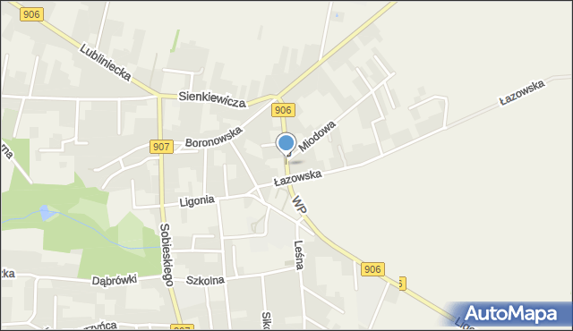 Koszęcin powiat lubliniecki, Wojska Polskiego, mapa Koszęcin powiat lubliniecki