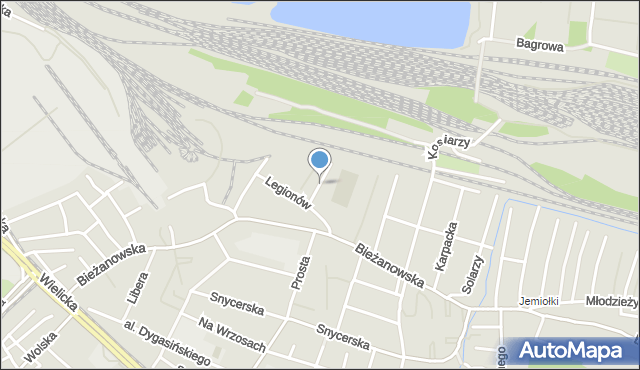 Kraków, Wojnicka, mapa Krakowa