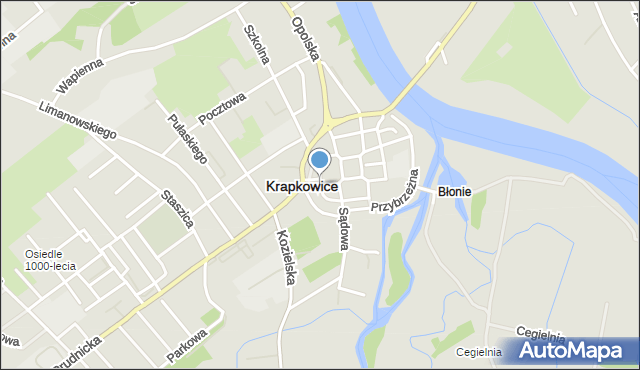 Krapkowice, Wolności, mapa Krapkowice