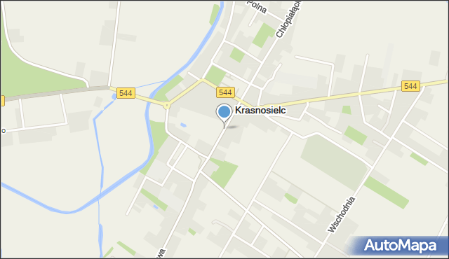 Krasnosielc, Wolności, mapa Krasnosielc