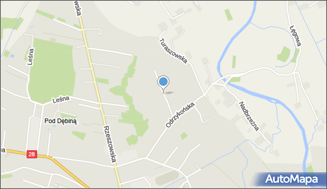 Krosno, Wójtowicza Franciszka, mapa Krosna