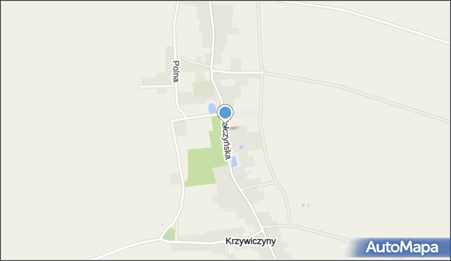 Krzywiczyny, Wołczyńska, mapa Krzywiczyny