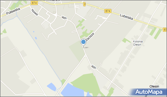 Kurów powiat puławski, Wojska Polskiego, mapa Kurów powiat puławski