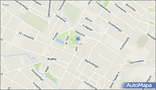 Kutno, Wojska Polskiego, mapa Kutno