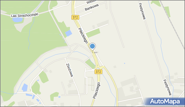 Łany gmina Czernica, Wojnowska, mapa Łany gmina Czernica