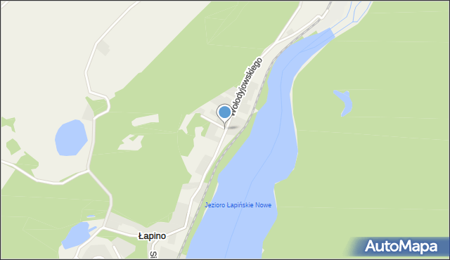 Łapino, Wołodyjowskiego Michała, mapa Łapino