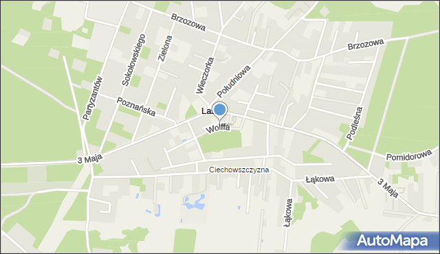 Laski gmina Izabelin, Wolffa Jerzego, ks., mapa Laski gmina Izabelin