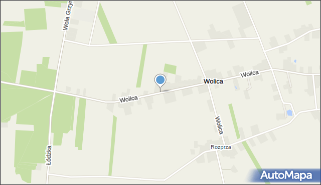 Łękińsko, Wolica, mapa Łękińsko