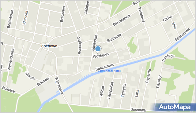 Łochowo, Woskowa, mapa Łochowo
