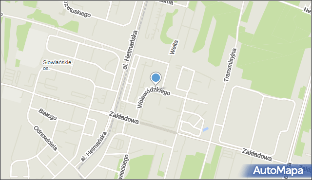 Łódź, Wojewódzkiego Wacława, mapa Łodzi