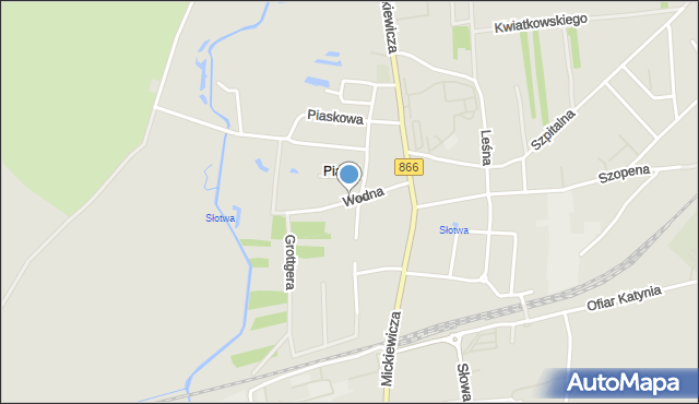Lubaczów, Wodna, mapa Lubaczów