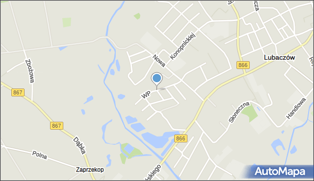 Lubaczów, Wojska Polskiego, mapa Lubaczów