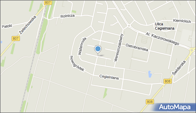 Łuków, Wojskiego, mapa Łuków