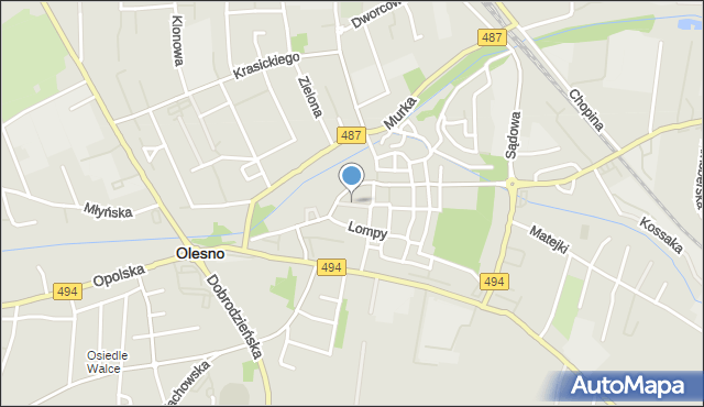 Olesno, Wolności, mapa Olesno