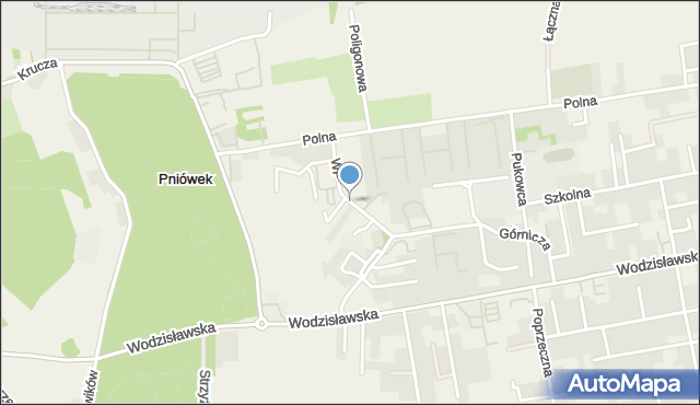 Pawłowice powiat pszczyński, Wojska Polskiego, mapa Pawłowice powiat pszczyński