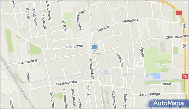 Piaseczno, Wojska Polskiego, mapa Piaseczno