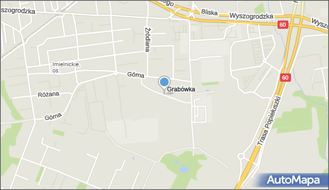Płock, Wodna, mapa Płock