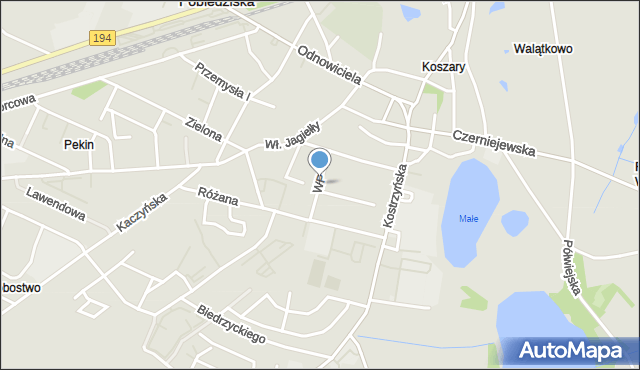 Pobiedziska, Wojska Polskiego, mapa Pobiedziska