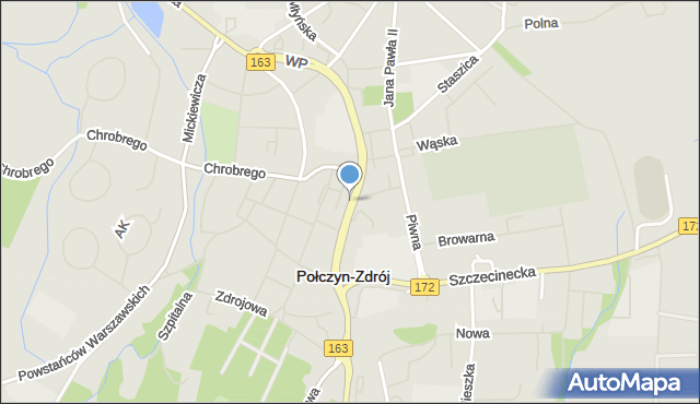 Połczyn-Zdrój, Wojska Polskiego, mapa Połczyn-Zdrój