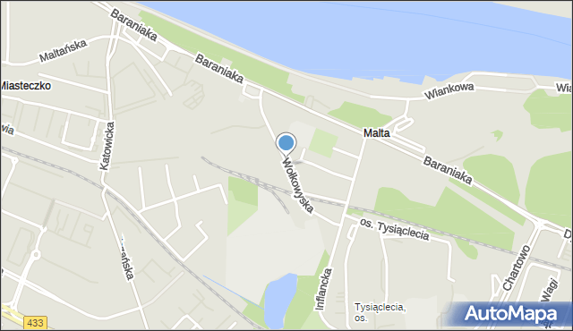 Poznań, Wołkowyska, mapa Poznania