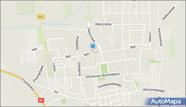 mapa polski pyskowice Wojska Polskiego Pyskowice, Ulica, 44 120, 44 123