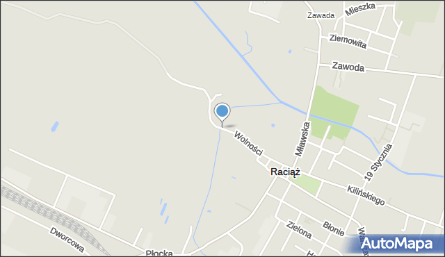 Raciąż powiat płoński, Wolności, mapa Raciąż powiat płoński