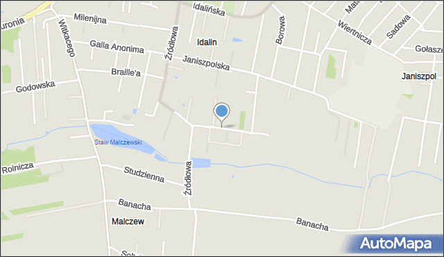 Radom, Wodociągowa, mapa Radomia