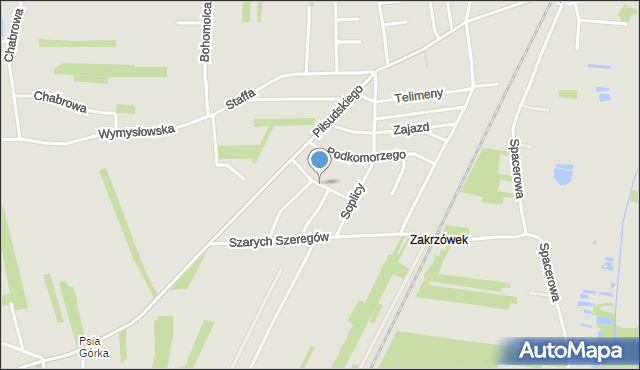 Radomsko, Wojskiego, mapa Radomsko