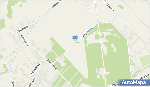 Rusiec gmina Nadarzyn, Wojskowa, mapa Rusiec gmina Nadarzyn