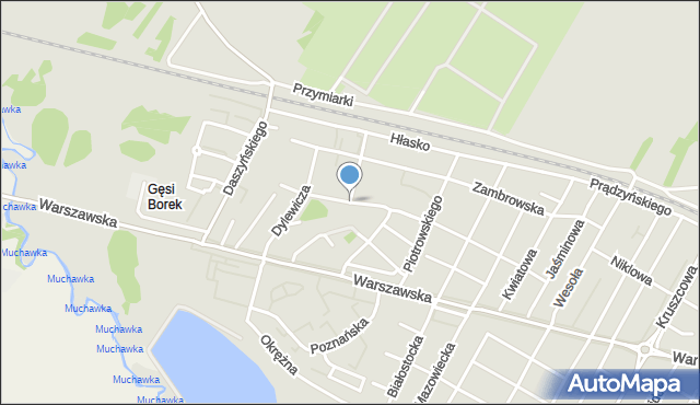 Siedlce, Wojewódzkiego Ignacego, mapa Siedlce