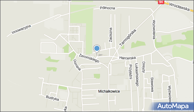 Siemianowice Śląskie, Wojciecha, mapa Siemianowice Śląskie
