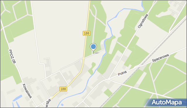 Skórka gmina Krajenka, Wodna, mapa Skórka gmina Krajenka