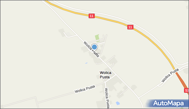 Środa Wielkopolska, Wolica Pusta, mapa Środa Wielkopolska