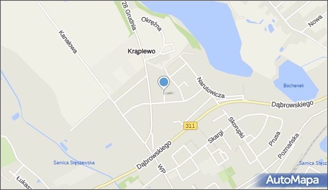 Stęszew, Wojciechowskiego Stanisława, mapa Stęszew