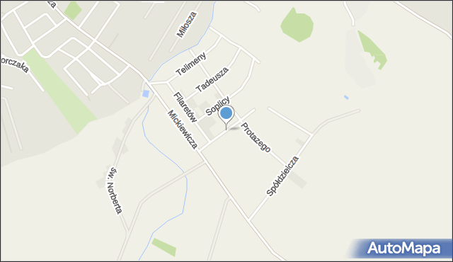 Strzegomiany, Wojskiego, mapa Strzegomiany