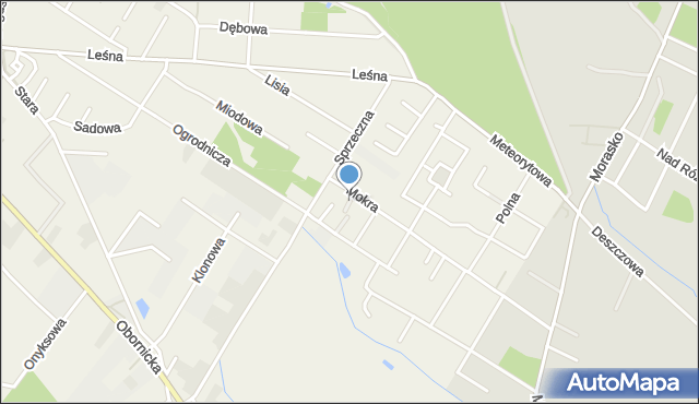 Suchy Las powiat poznański, Wodna, mapa Suchy Las powiat poznański