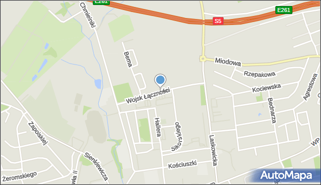 Świecie, Wojsk Łączności, mapa Świecie