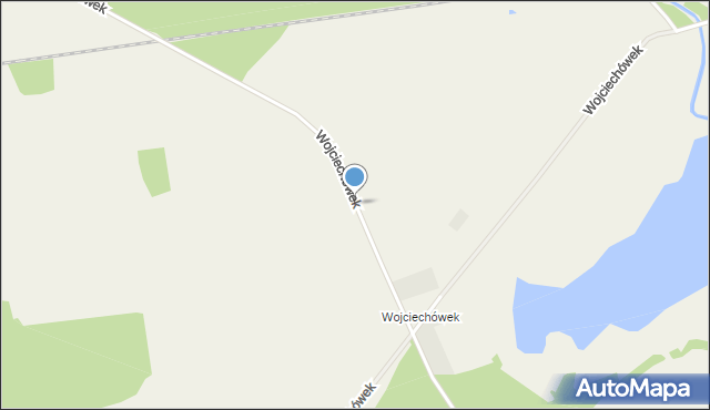 Święty Wojciech gmina Międzyrzecz, Wojciechówek, mapa Święty Wojciech gmina Międzyrzecz